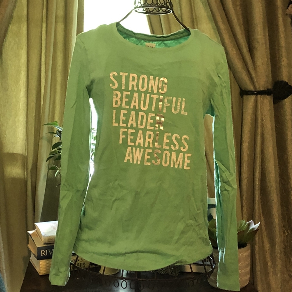 Green positive statement tshirt